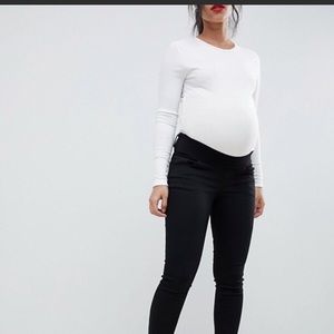 Black maternity skinny jeans
